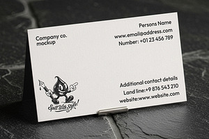 White Modern Business Card Mockup, a Product Mockup by Designer Dude