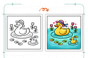 Bold and Easy Ducks Life Coloring, a Decorative Illustration by Ink Gallery (Thumbnail 7 of 8)