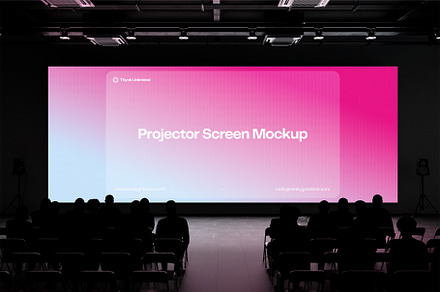 Projector Screens Mockup, an Advertising Mockup by PixelPiknik