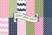 Preppy Spring Papers, a Pattern Graphic by Maybe Sparrow Designs (Thumbnail 1 of 4)