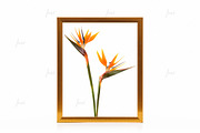 Golden styled frame isolated mockup, a Print Template by JustLikeMyDesktop (Thumbnail 1 of 3)