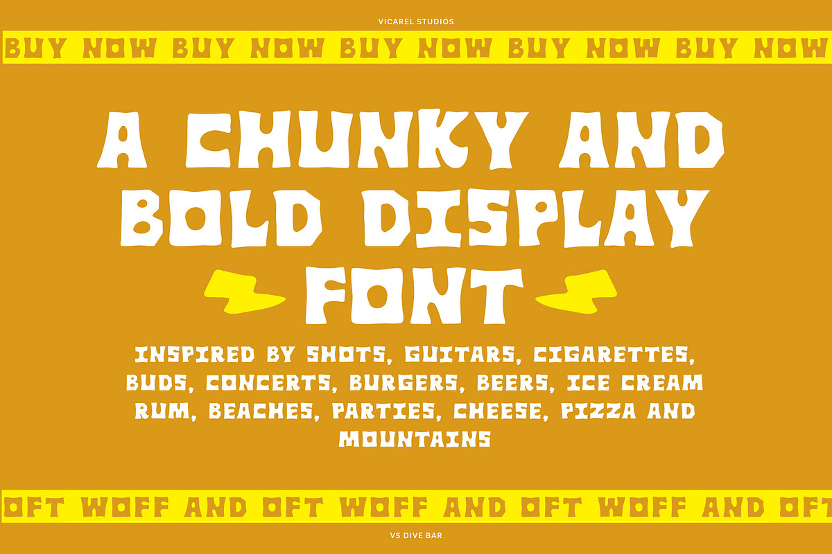 VS Dive Bar // Display Font, a Font by Vicarel Studios (Photo 2 of 13)