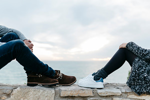 Legs of a young couple