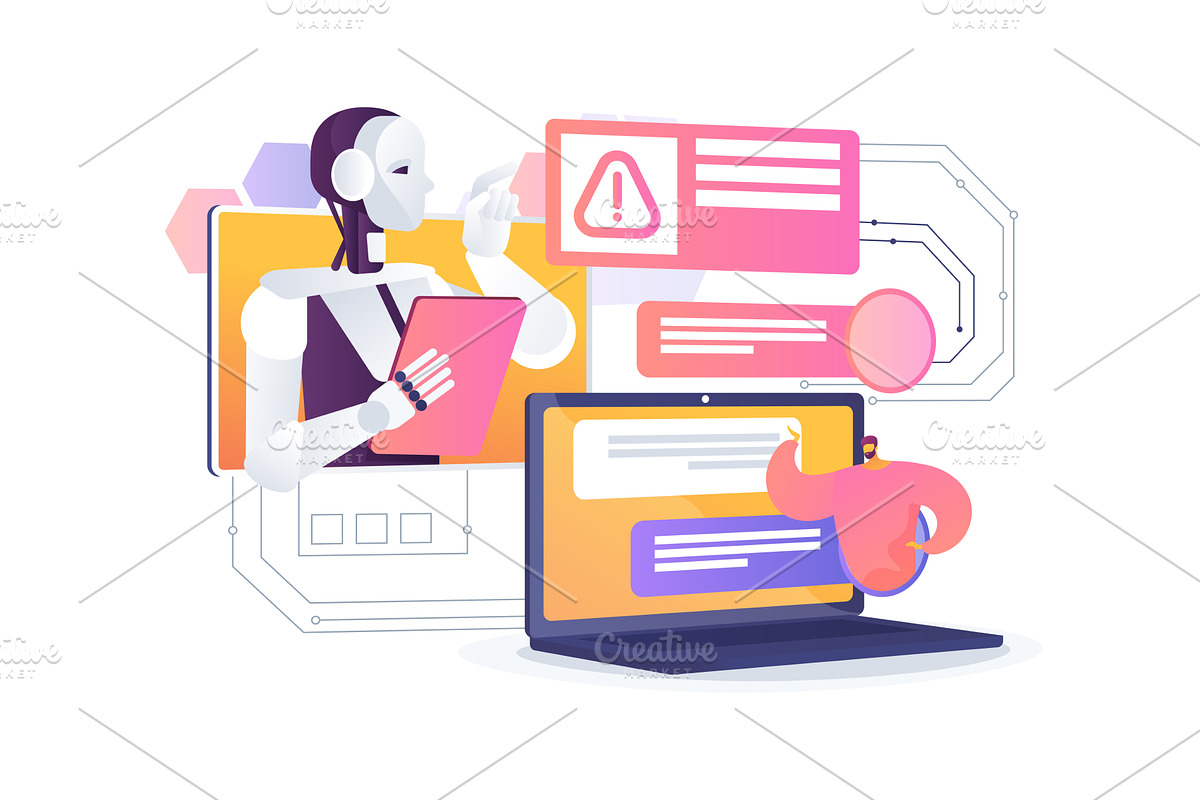 AI Automated Content Moderation, an Illustration by Visual Generation