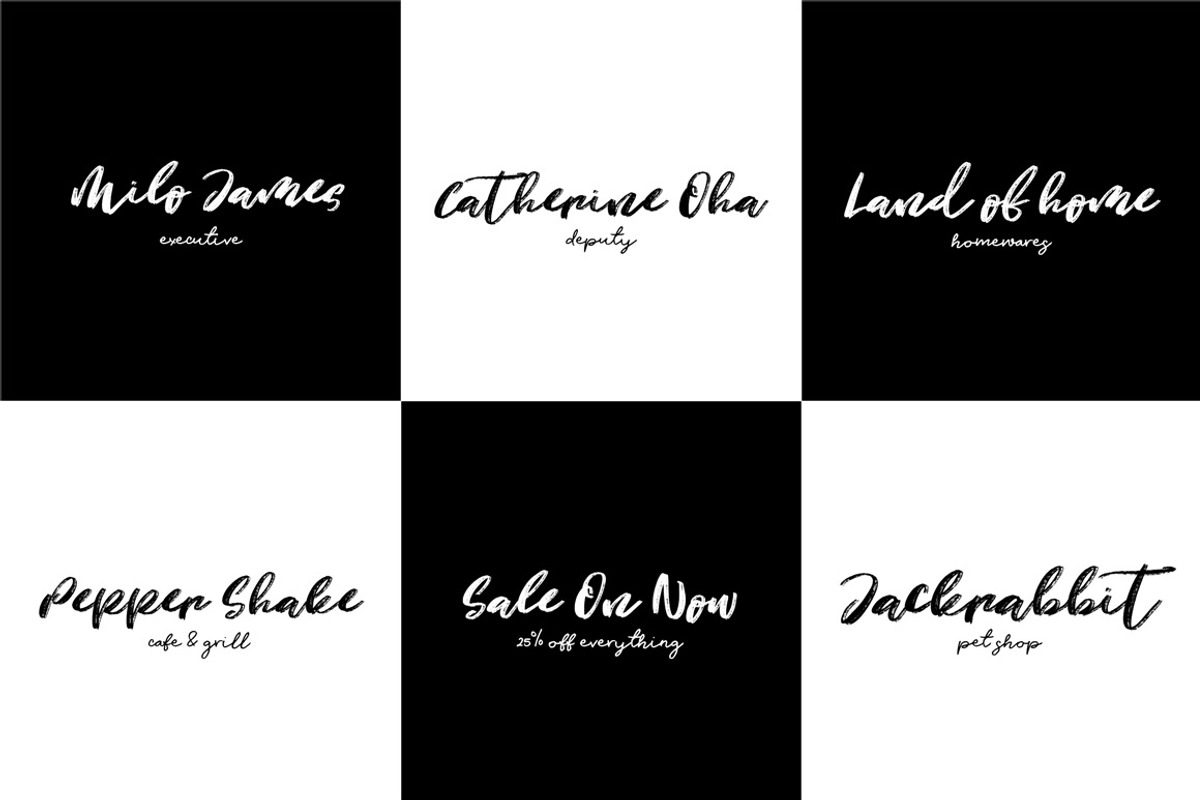Justify Brush Script Font preview 3
