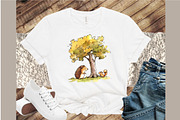 Autumn Hedgehogs Clipart, an Illustration by Sublimation Artist (Thumbnail 4 of 6)