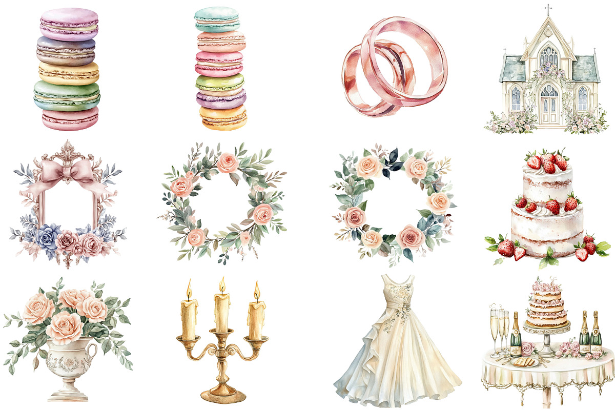 Whimsy Hand-drawn Watercolor Wedding, an Illustration by DreamCafeArt (Photo 4 of 8)