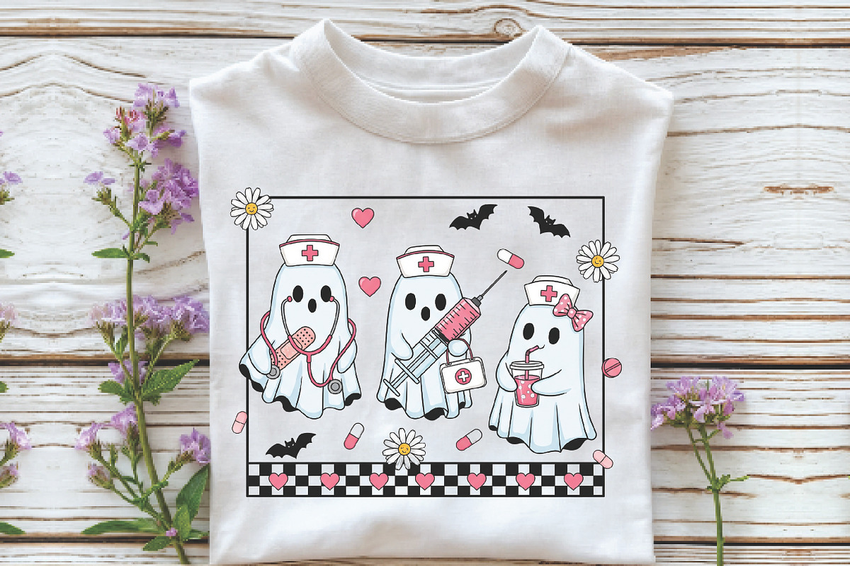 Ghost Nurses PNG, Halloween Nurse PN, an Illustration by Libby Wishes (Photo 3 of 4)