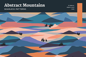 Abstract Mountains Seamless Patterns