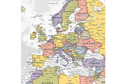 Vector World Map - Large&Detailed, a Decorative Illustration by PorcuPen Works (Thumbnail 3 of 8)