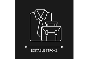 Formal Clothing And Briefcase Icon