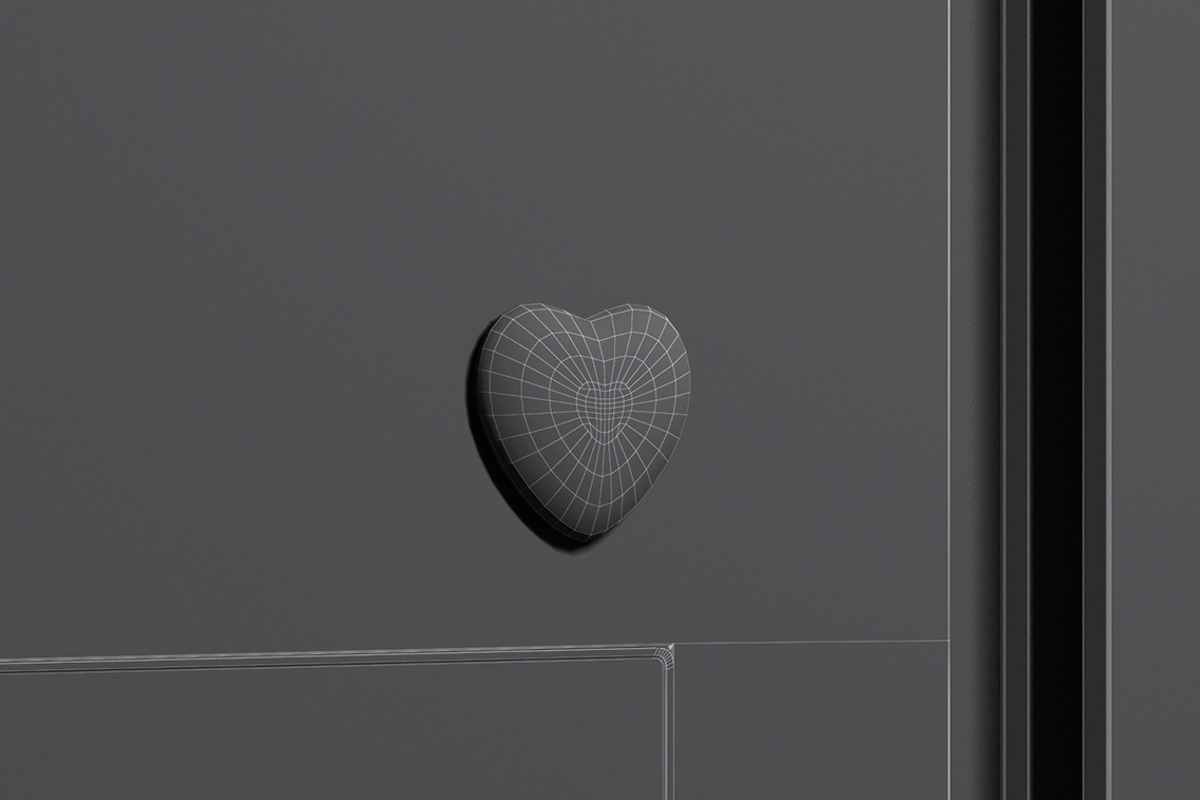 White Heart Fridge Magnet 3D Model, an Object 3D Model by rebrandy (Photo 7 of 9)