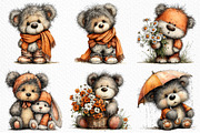 Whimsical Spring Teddy Bear Clipart, an Illustration by Craft Nest (Thumbnail 3 of 11)