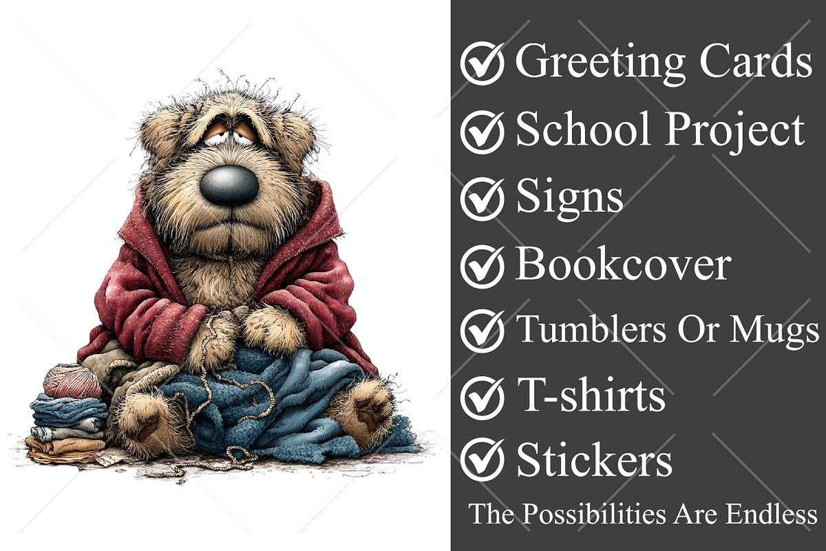 Whimsical Funny Lazy Dog Clipart PNG, a Seasonal Illustration by Canvas Craft (Photo 3 of 10)