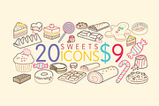 Sweets Icons, an Outline Icon by Babic Goran (Thumbnail 1 of 4)