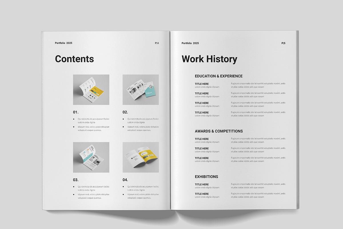 Works / Design Portfolio Template, a Brochure Template by Spark_Creative (Photo 5 of 11)