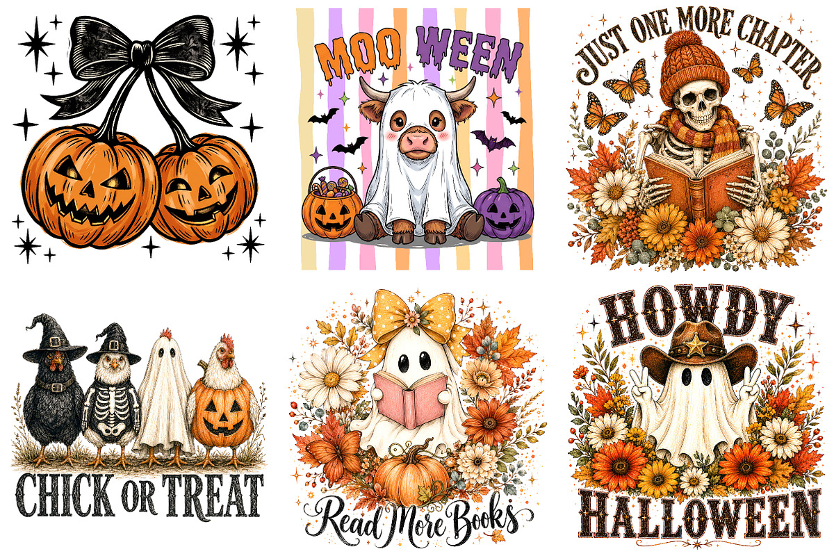 Coquette Halloween PNG Bundle, a Seasonal Illustration by Libby Wishes (Photo 2 of 5)