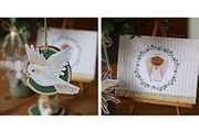 Baptism vintage clipart set, an Animal Illustration by Estudio 812 (Thumbnail 6 of 6)
