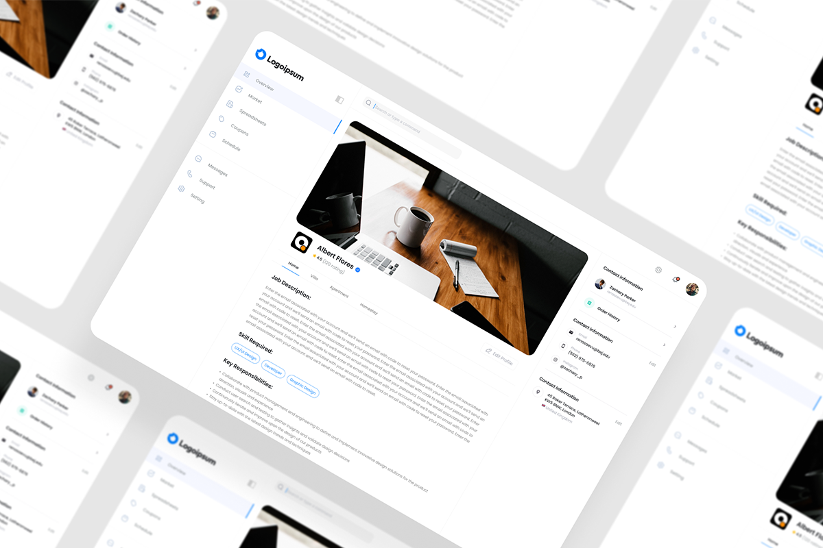 Job Detail Dashboard UI Kit, an UI Kit Template by iDoodle Studio