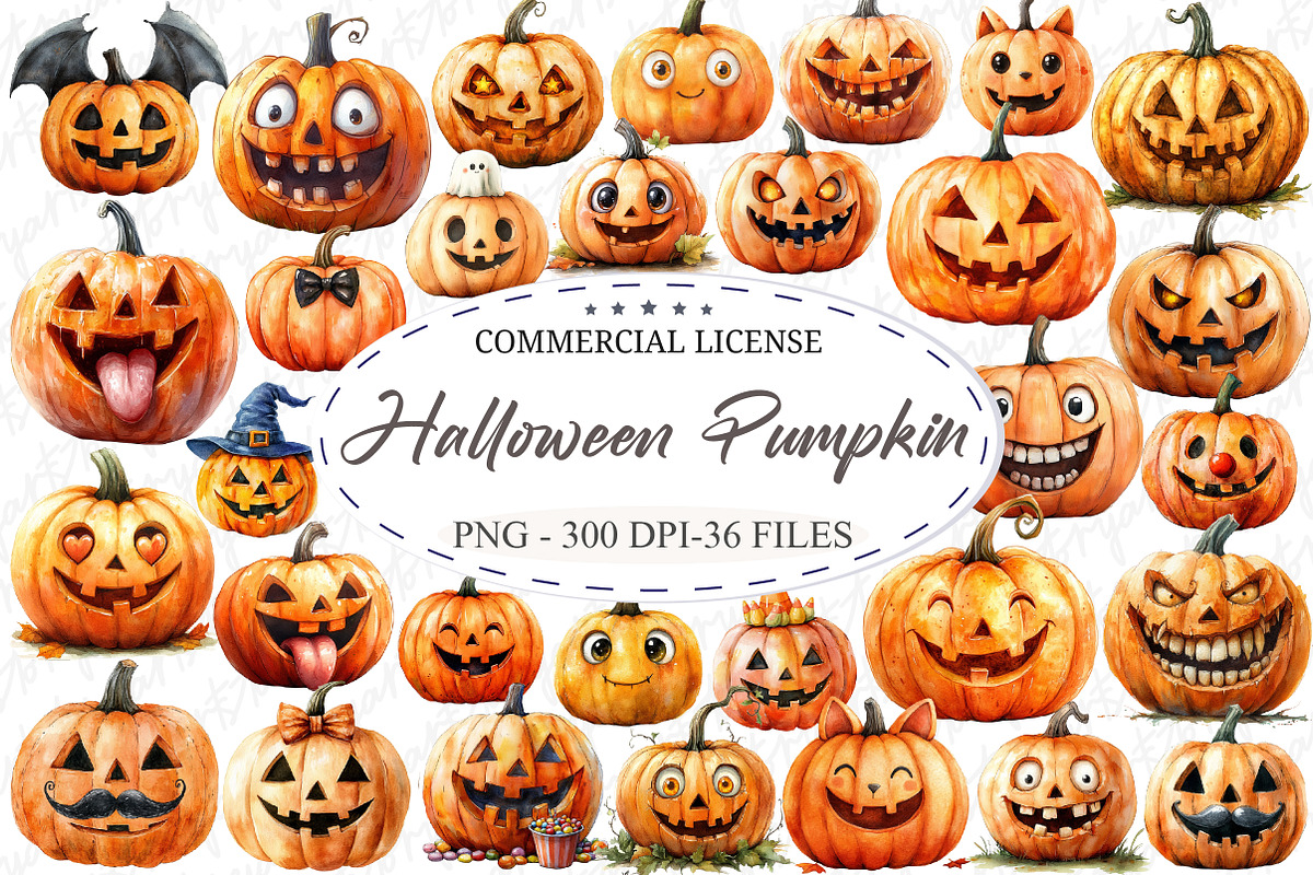 Funny Halloween Pumpkin PNG, an Illustration by designcity5 (Photo 1 of 5)