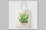 Watercolor cactus Clipart Succulent, a Decorative Illustration by LeCoqDesign (Thumbnail 3 of 5)