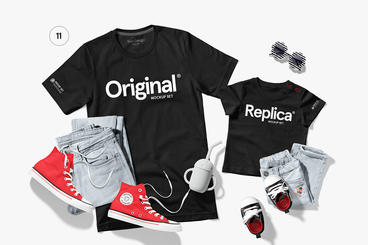 Bella Canvas 3001 Family Mockup Set, a Shirt Mockup by creatsy5 (Photo 20 of 24)