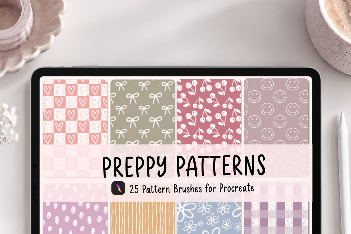 Gingham Checkered Procreate Brushes, a Brush Add-On by Mastilo Designs (Photo 3 of 8)