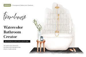 Watercolor Bathroom Creator