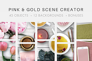 Pink & Gold Scene Creator, a Product Mockup by Storyteller Design (Thumbnail 1 of 8)