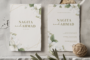 Floral Wedding Invitation Card Canva, an Invitation Template by kin9candra (Thumbnail 4 of 8)