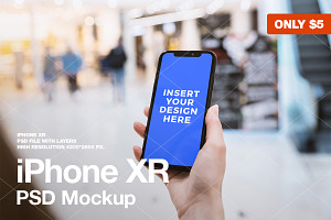 iPhone XR PSD Mockup
