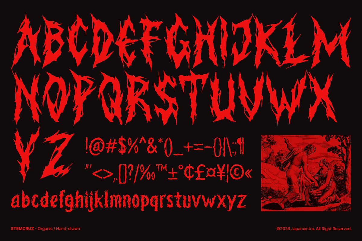 Stemcruz - Distressed Metal Font, a Blackletter Font by Japa Mantra (Photo 7 of 7)