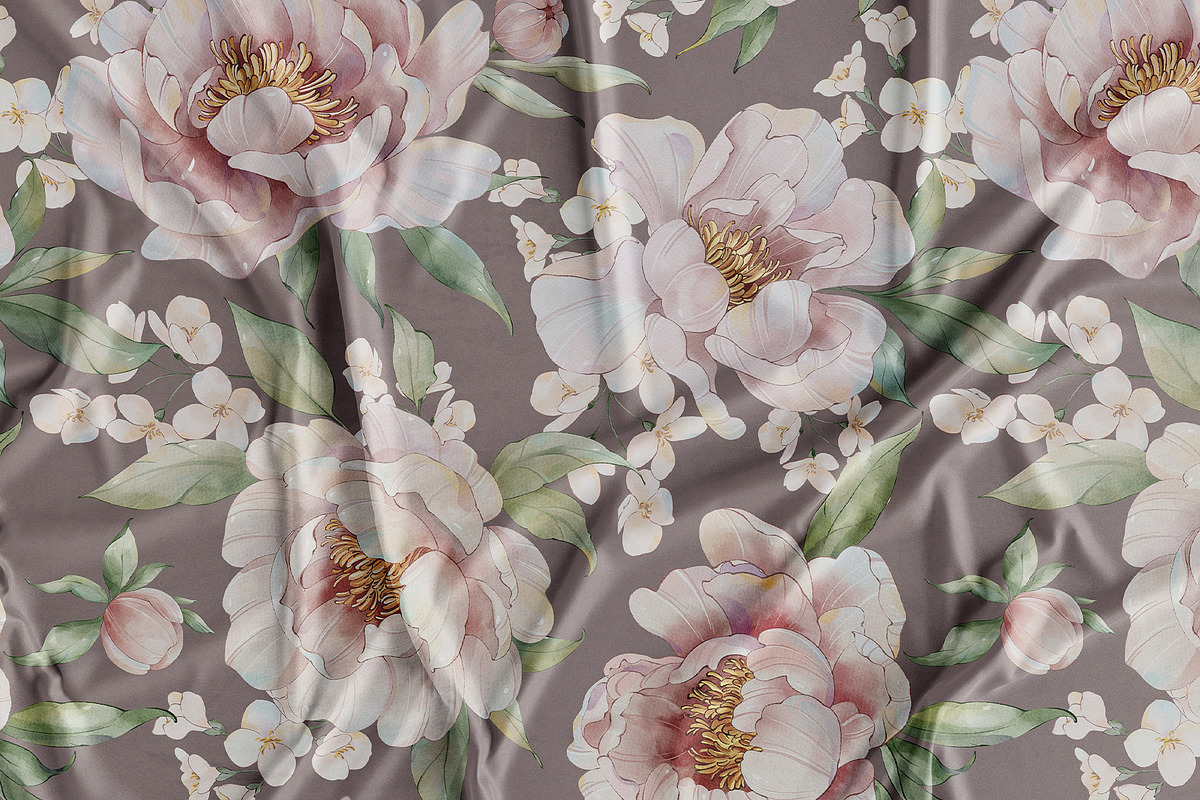 ROMANTIC PEONIES watercolor set, a Decorative Illustration by Yuliia Lashevska (Photo 3 of 14)