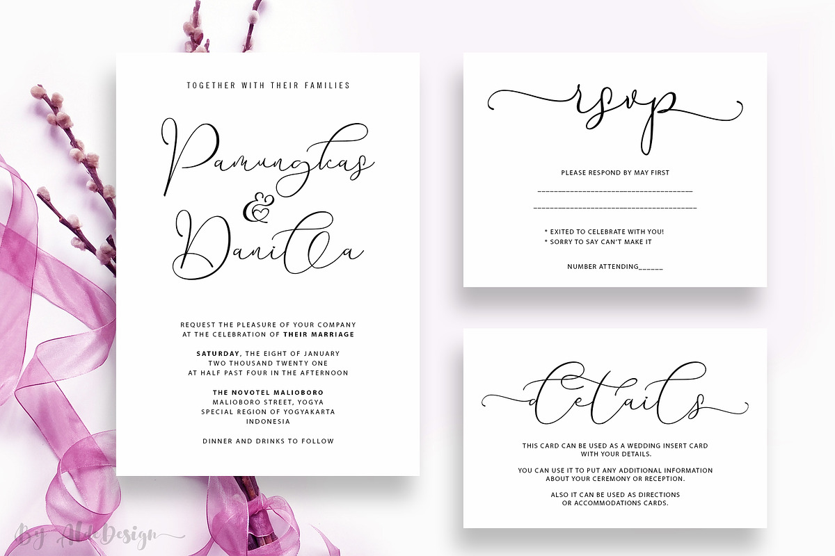 With You // Lovely Script Font preview 3