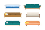 Comfortable sofas, couches set, a Decorative Illustration by Good Studio (Thumbnail 4 of 4)