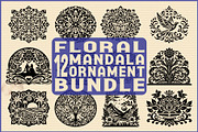 Floral Mandala Ornament Bundle, an Object Graphic by jahid234 (Thumbnail 1 of 13)