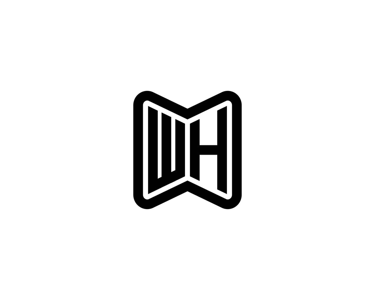 WH logo design vector template, a Branding & Logo Template by xcoolee