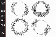 Floral Wreaths Clipart, Wedding SVG, an Illustration by ClipartMuchLove (Thumbnail 1 of 6)