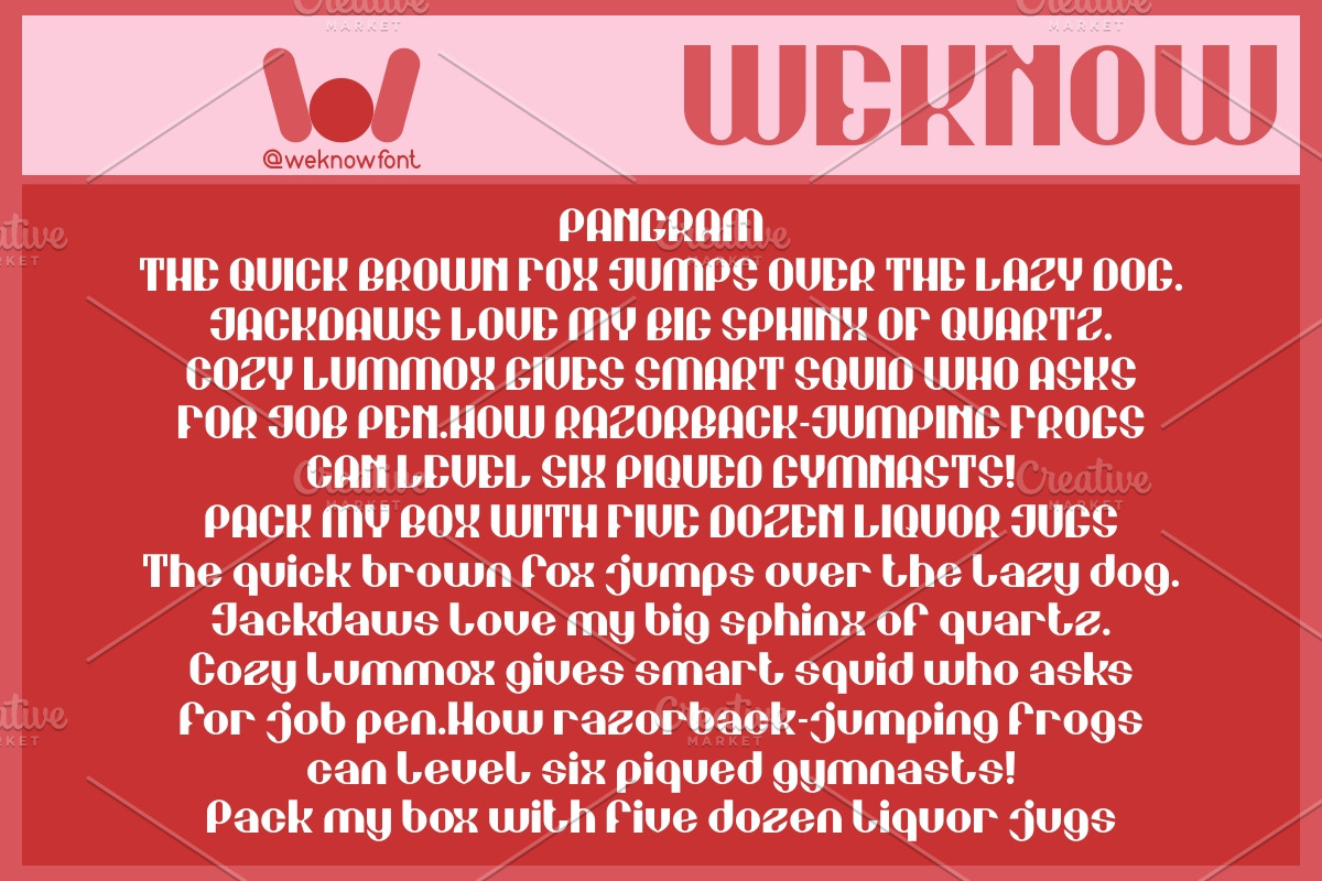Optimized Thought font, a Font by weknow (Photo 6 of 8)