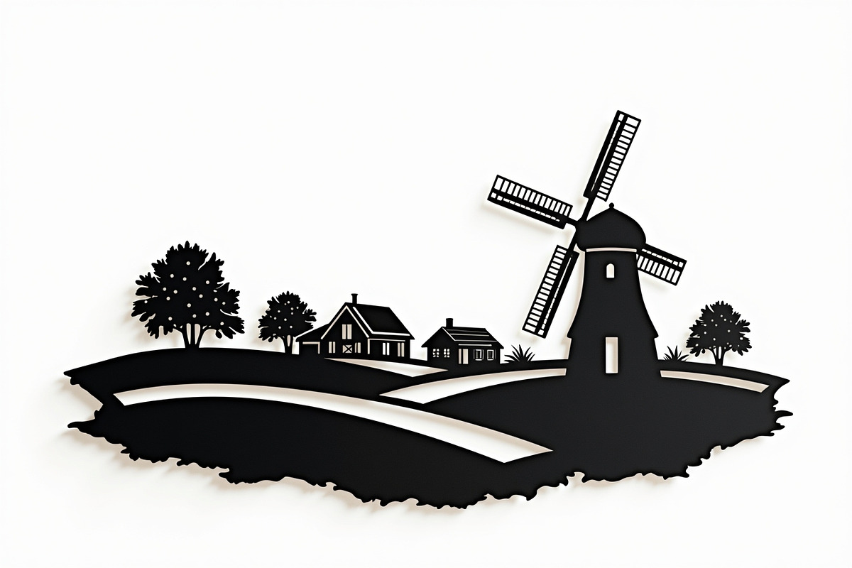 Dutch Windmill Field Set, an Illustration by Designs_River (Photo 5 of 10)