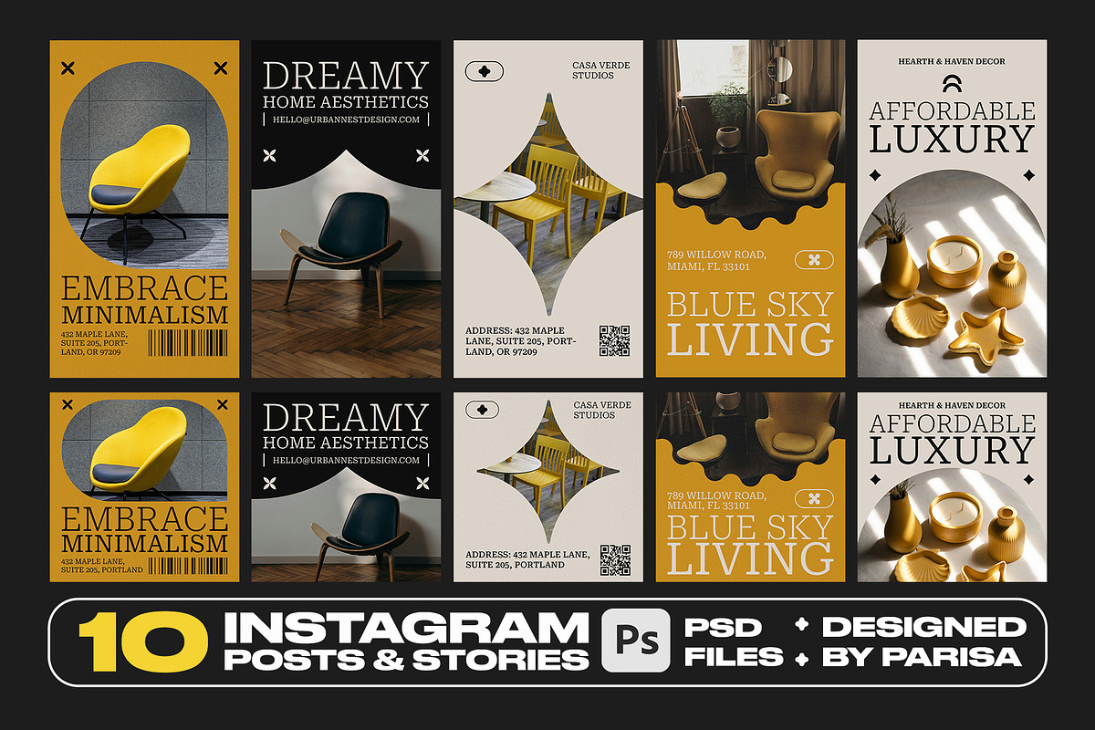Interior Design Instagram Templates