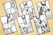 Donkey Coloring Pages, an Animal Illustration by Catchy Ideaz (Thumbnail 3 of 3)