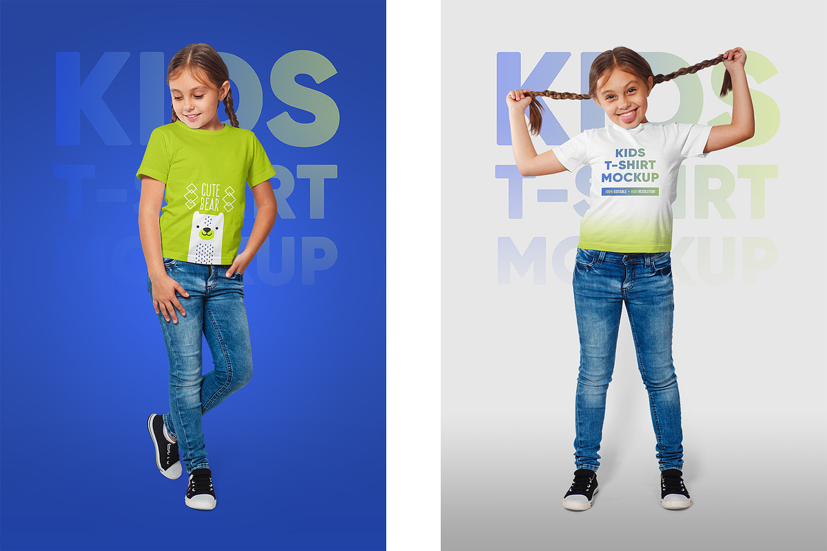 Mixed Kids T-Shirt PSD Mockups Vol6, a Shirt Mockup by Hi, Mock-Up! (Photo 12 of 15)