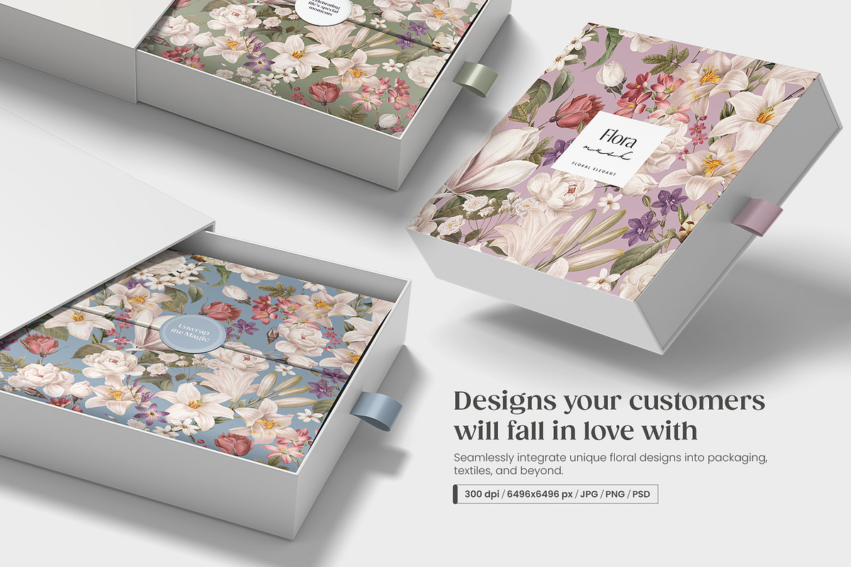 Petal Whisper Romantic Pattern, a Pattern Graphic by Yello_illustration (Photo 12 of 16)