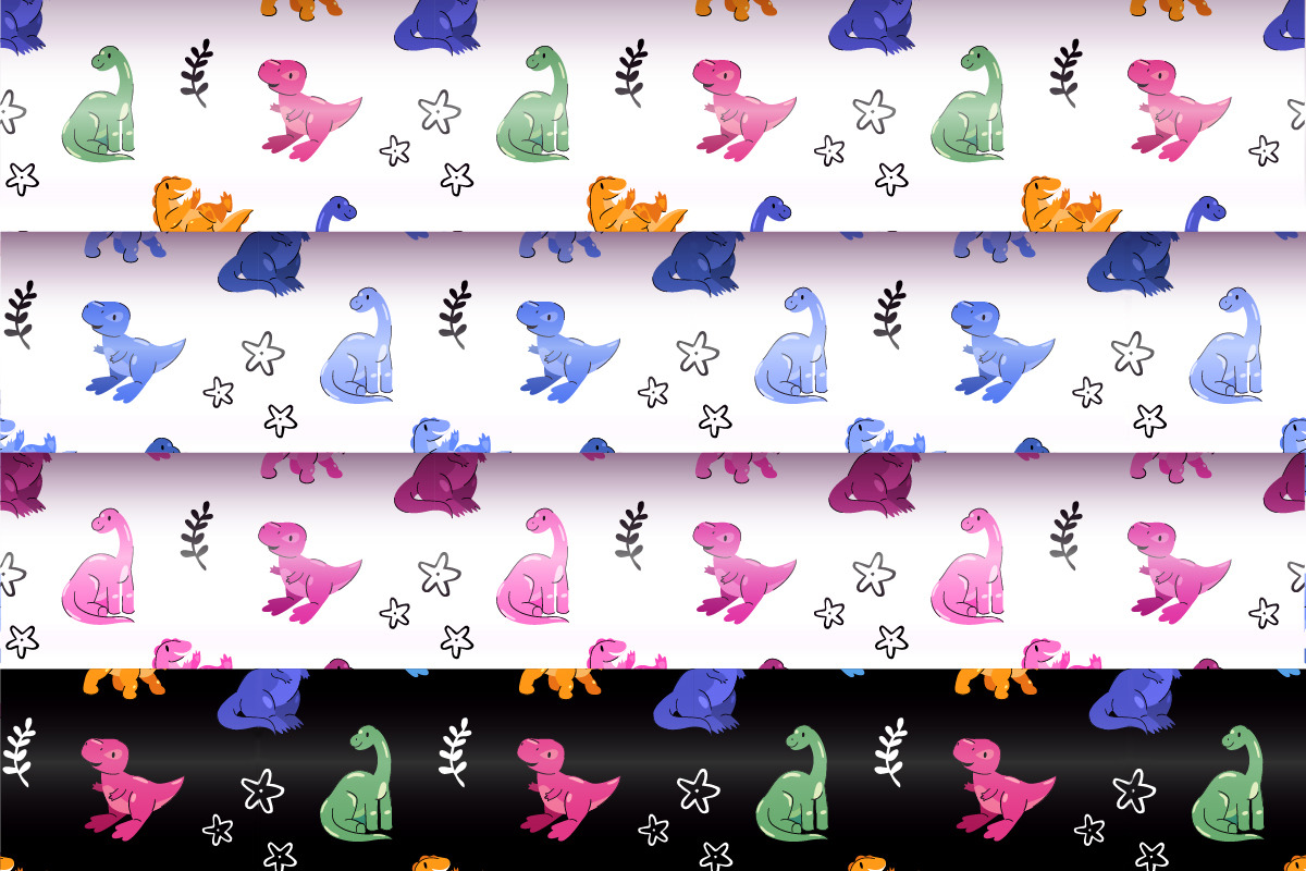 Tiny Dinosaurs - Patterns & Pages, an Animal Illustration by Cherrygeuse (Photo 2 of 6)