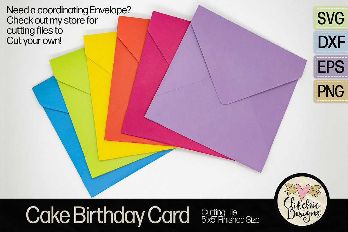 Happy Birthday Cake Card SVG Files, a Card Template by Clikchic Designs (Photo 7 of 8)