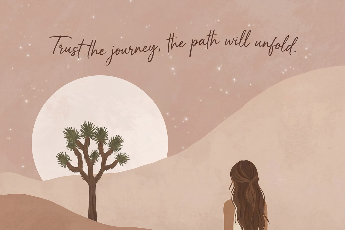Inspirational Desert Landscape Art, a Person Illustration by Virgo Studio