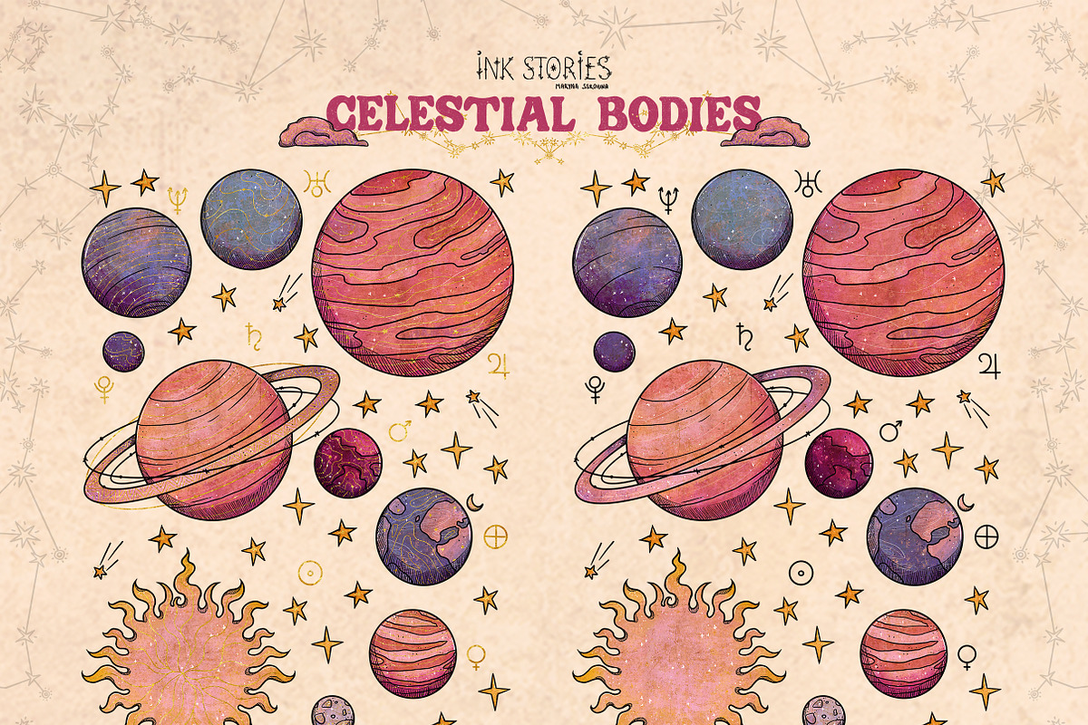 Celestial Bodies, an Object Illustration by Ink Stories (Photo 8 of 23)