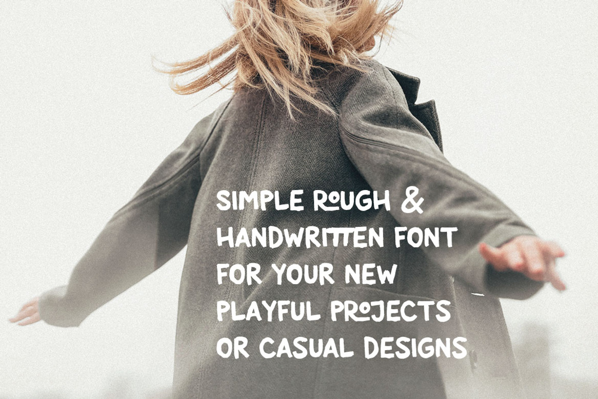 Paper Template Rough Casual Font, a Handwritten Font by Deeezy (Photo 2 of 6)