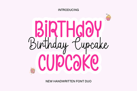 Birthday Cupcake Duo